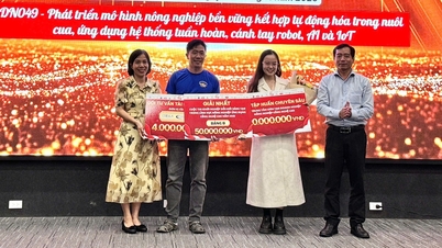 Un proiect unic, „creșterea crabilor cu ajutorul inteligenței artificiale și hrănirea crabilor cu roboți”, a câștigat un premiu pentru startup-uri