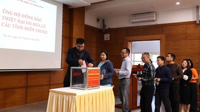 بوابة المعلومات الإلكترونية الحكومية تتبرع وتدعم ضحايا الفيضانات في وسط فيتنام