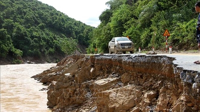 응에안성, 폭풍·홍수 피해 복구 위해 교통 인프라 복구에 힘쓰다