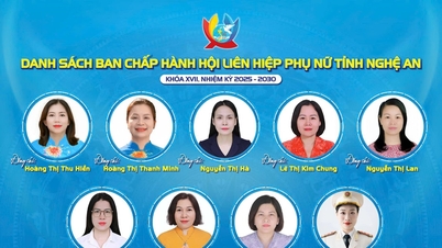 Nghe An Women's Union کی 41 ایگزیکٹو کمیٹی ممبران کی تصویر، مدت XVII، 2025 - 2030