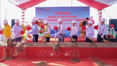 ພິທີ​ເປີດ​ການ​ກໍ່ສ້າງ​ໂຄງການ​ທໍ່​ສົ່ງ​ອາຍ​ແກັສ B-O Mon