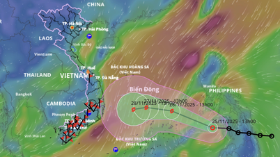Từ chiều tối 25/11, nhiều vùng Biển Đông có dông lốc, gió mạnh