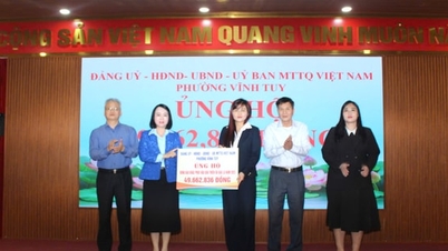 Le quartier de Vinh Tuy apporte son soutien aux populations des régions du Centre et des Hauts Plateaux du Centre à hauteur de 1,34 milliard de VND pour les aider à surmonter les conséquences des inondations.