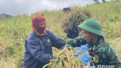 ला ए बॉर्डर गार्ड स्टेशन बाढ़ के बाद लोगों के जीवन को स्थिर करने में सहायता करता है