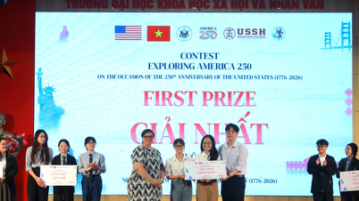 Вьетнамские студенты с энтузиазмом принимают участие в конкурсе, чтобы узнать больше о Соединенных Штатах.