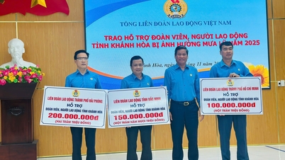 A Hai Phong Városi Munkaügyi Szövetség 600 millió VND-vel támogatja az árvíz sújtotta területeken dolgozó szakszervezeti tagokat és munkavállalókat.
