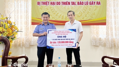 Lidová prokuratura na 2 úrovních provincie Dong Nai podporuje lidi v překonávání následků přírodních katastrof.