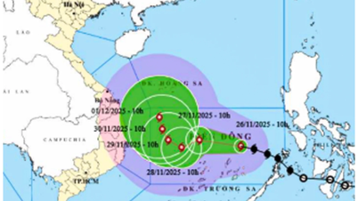 Voorspelling van 3 mogelijkheden voor storm nummer 15