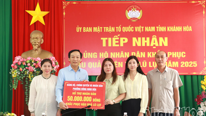 Comitetul Frontului Patriei Vietnam din provincie a primit 580 de milioane de VND pentru a sprijini oamenii să depășească consecințele inundațiilor.