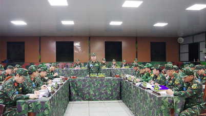 Quang Tri: نقشے اور میدان میں 1 سائیڈ اور 2 لیولز پر کمانڈ اسٹاف اور کمانڈ ایجنسی کی مشقیں کامیابی سے مکمل کیں۔