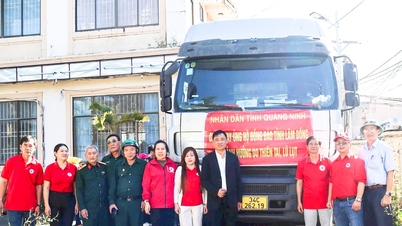 Quang Ninh ឧបត្ថម្ភទំនិញ 50 តោនដើម្បីជួយ Lam Dong ជំនះផលវិបាកទឹកជំនន់