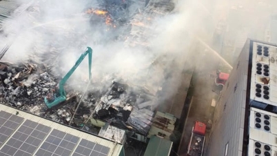 Big fire at Linh An Tissue Company Limited