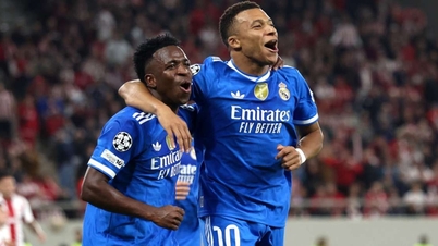 Mbappé marcou 4 gols e o Real Madrid venceu uma partida emocionante contra o time grego.