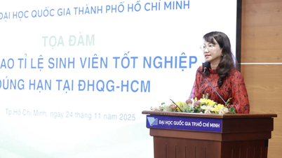 হো চি মিন সিটি ন্যাশনাল ইউনিভার্সিটি সময়মতো স্নাতক ডিগ্রি অর্জনকারী শিক্ষার্থীদের হার বাড়ানোর উপায় নিয়ে আলোচনা করছে