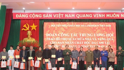 Persatuan Mangsa Ejen Oren/Dioksin Vietnam menyediakan sokongan untuk pembaikan rumah dan hadiah di Wad Ha Giang 2