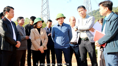 La camarade Doan Thi Hau, secrétaire adjointe permanente du Comité provincial du Parti et présidente du Conseil populaire provincial, a inspecté la mise en œuvre des projets clés dans les communes de Hoang Van Thu, Na Sam et Van Lang.