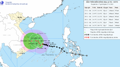 Bão số 15 liên tục đổi hướng, thời gian ảnh hưởng trên đất liền sẽ kéo dài
