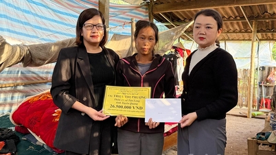 أكثر من 99 مليون دونج لدعم عائلة السيدة تريو ثي فونج