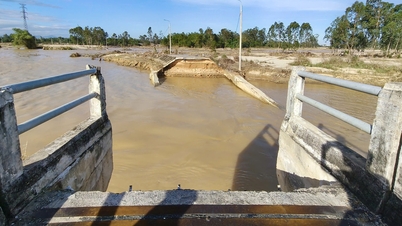 Bron över den antika staden Hoi An förstördes efter en historisk översvämning, Da Nang beordrar akut byggnation.