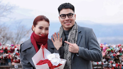 O jogador de futebol Duc Huy pediu a apresentadora Mu Tat VTV em casamento.