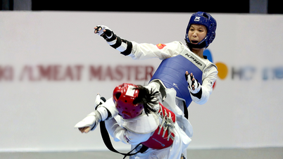 O Taekwondo vietnamita busca com confiança a medalha de ouro.