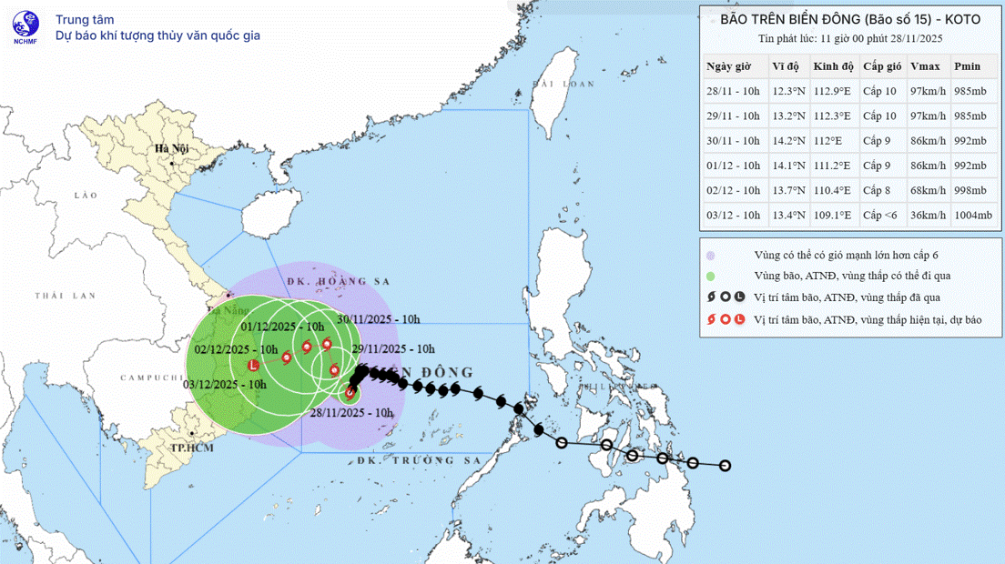 ພາຍຸໝາຍເລກ 15 ຄ່ອຍໆອ່ອນລົງ ແລະ ອ່ອນກຳລັງລົງ