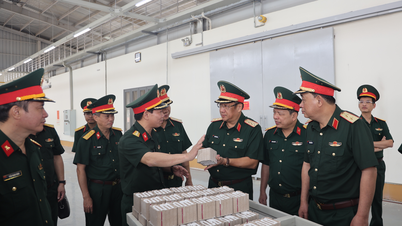 Ο Ανώτερος Αντιστράτηγος Pham Hoai Nam επιθεώρησε τη γραμμή παραγωγής πυροτεχνημάτων του Εργοστασίου Z121 στο Νότο.