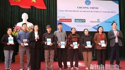 ফু লং কমিউনে কঠিন পরিস্থিতিতে ১৮০ জনকে স্বাস্থ্য বীমা কার্ড প্রদান