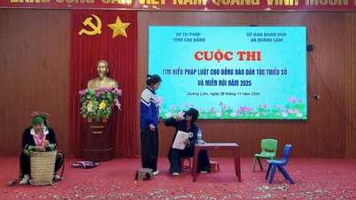 De gemeente Quang Lam organiseert een wedstrijd om meer te leren over de wetgeving voor etnische minderheden en bergachtige gebieden - Cao Bang Electronic Newspaper
