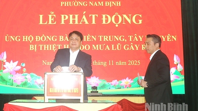 Os distritos de Nam Dinh e Ly Thuong Kiet lançaram uma campanha para apoiar as pessoas nas regiões Central e das Terras Altas Centrais a superar as consequências das inundações.