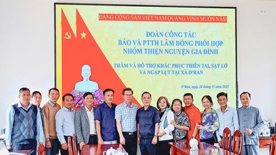 ラムドン省の新聞とテレビは、ラムドン省とダクラク省の洪水被災者への700以上の贈り物を支援しています。