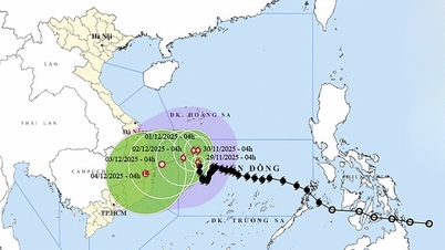 Předpověď počasí na 29. listopadu: Bouře č. 15 si udržuje silnou intenzitu a pomalu se pohybuje ve střední části Východního moře.