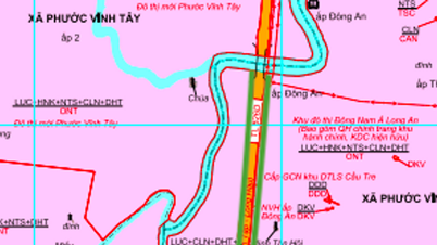 برنامه‌ریزی لانگ آن: مسیر جاده استانی ۸۲۶D از میان کمون تان تپ