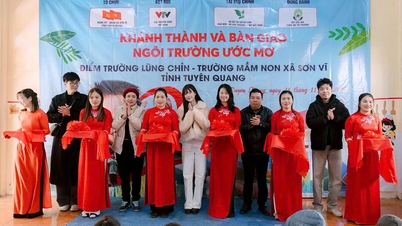 พิธีเปิดโรงเรียนด้อยโอกาสในชุมชนชายแดนซอนวี