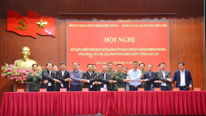 A Lao Cai Határőrség Parancsnokságának pártbizottsága szabályzatot írt alá a feladatok végrehajtásának összehangolásáról.