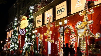 Ho Chi Minh-staden är fylld av julfärger i det kyliga vädret