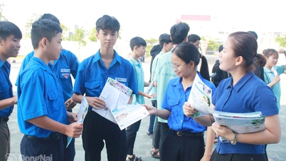 Lebhafte Jobmesse im Jahr 2025 in der Gemeinde Trang Bom