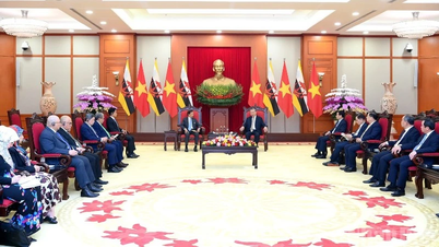 Generální tajemník To Lam přijímá sultána Bruneje Darussalamu Haji Hassanal Bolkiah