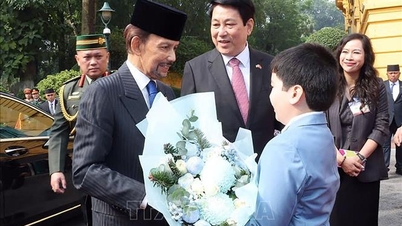 Brunei Sultanı için resmi karşılama töreni