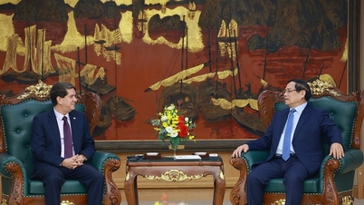 El primer ministro Pham Minh Chinh recibe al presidente de la Agencia Latinoamericana de Noticias de Cuba