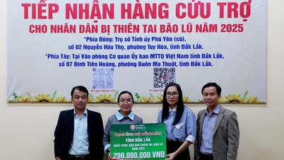 سیلاب کے نتائج پر قابو پانے میں لوگوں اور طلباء کی مدد کے لیے 1.6 بلین VND سے زیادہ کی امداد