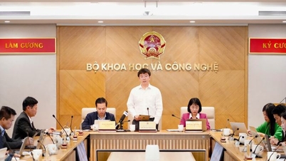 نائب وزیر بُوئی ہوانگ فونگ خود بخود بچاؤ کے نقشوں کے ساتھ خطرات کی نشاندہی کر رہے ہیں۔