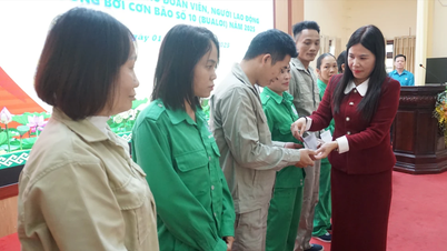 Presented more than 1,500 gifts to union members and workers affected by storm No. 10