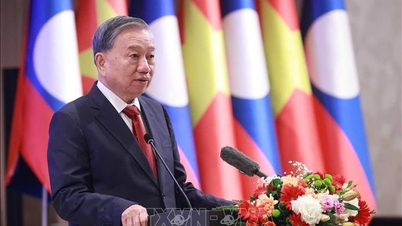 Sekretaris Jenderal To Lam menghadiri resepsi kenegaraan yang diselenggarakan oleh Sekretaris Jenderal, Presiden Laos dan istrinya.