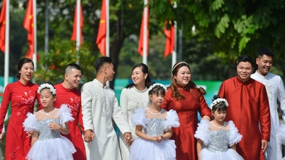 In Hanoi findet demnächst eine Massenhochzeit von 80 Paaren statt.