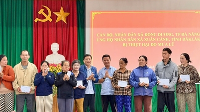 ឃុំ Dong Duong បានផ្តល់រង្វាន់ចំនួន 360 លានដុងជាជំនួយដល់ប្រជាជនដែលរងផលប៉ះពាល់ដោយគ្រោះធម្មជាតិនៅខេត្ត Dak Lak និង Gia Lai។