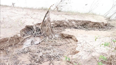 La erosión de la orilla del río Bo se complica durante la temporada de tormentas e inundaciones.