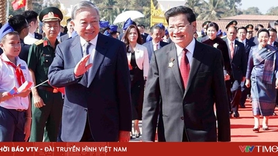 Sekretarz generalny To Lam bierze udział w ceremonii otwarcia Parku Przyjaźni Laosu i Wietnamu w Wientianie