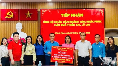 Thai Nguyen supports Khanh Hoa with 3.35 billion VND to overcome natural disasters
