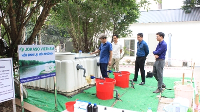 การวางระบบบำบัดน้ำเสียที่ทะเลสาบควบคุม Cung Nhuong 2